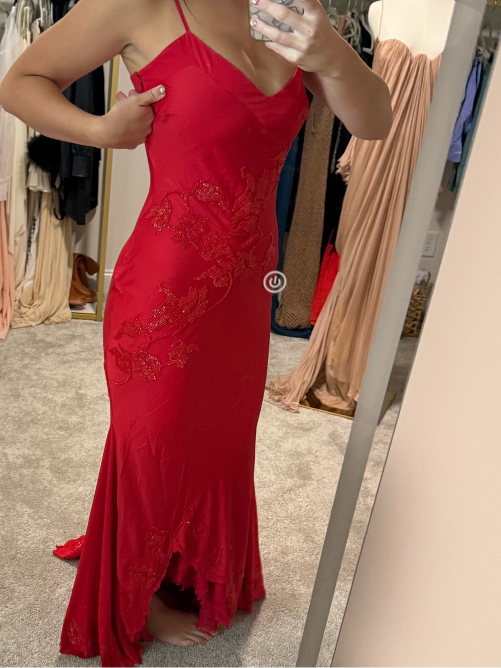 ANASTELLE
Red Hand Beaded Embellished Satin Maxi Dress - Limited Edition - Picture 9 of 12